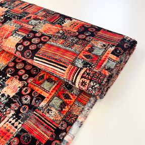 Wiskoza RADIANCE Patchwork geometric digital print