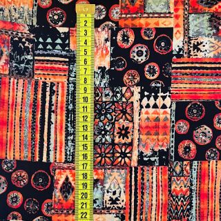 Wiskoza RADIANCE Patchwork geometric digital print