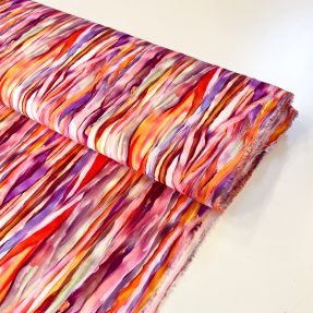 Viskóza RADIANCE Abstract stripes pink digital print