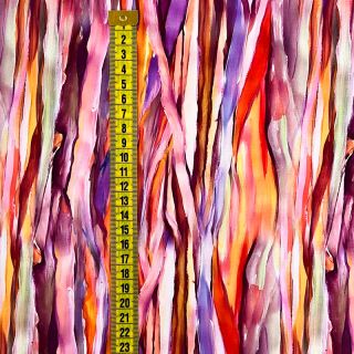 Wiskoza RADIANCE Abstract stripes pink digital print