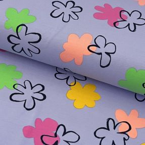Úplet Flower prints purple