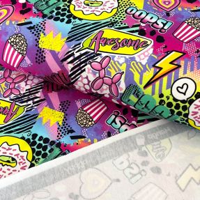 Dresówka Manga fuchsia digital print