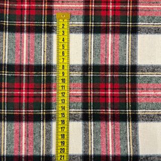 Bawełna YARN DYED CHECK BRUSHED Daniel ecru red