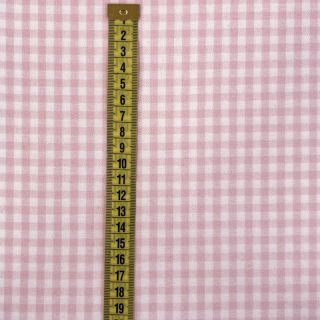Bavlnená látka YARN DYED CHECK BRUSHED light rose