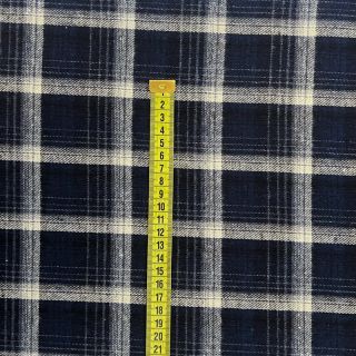 Wiskoza Scottish Check YARN DYED BRUSHED navy