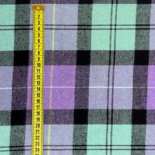 Wiskoza Scottish Check YARN DYED BRUSHED purple