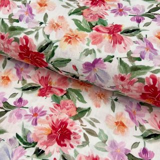 Podwójna gaza/muslin Sunny flowers digital print