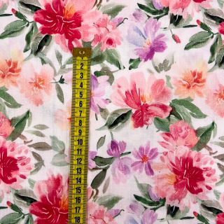 Podwójna gaza/muslin Sunny flowers digital print