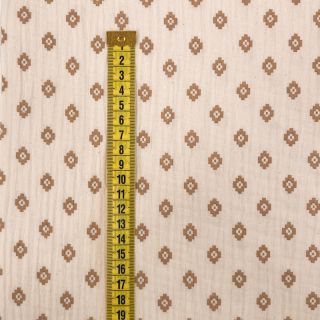 Muślin double gauze Bohemian SIMPLY NATURAL digital print ORGANIC
