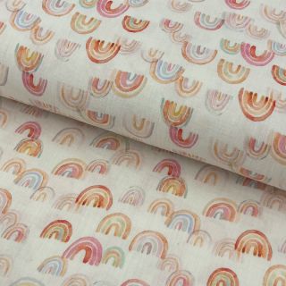 Podwójna gaza/muslin Magic rainbows digital print