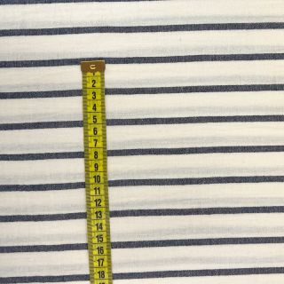 Podwójna gaza/muslin YARN DYED Thin strip navy