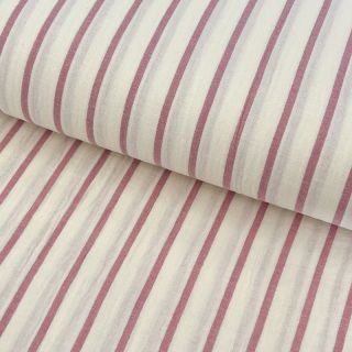 Podwójna gaza/muslin YARN DYED Thin strip mauve