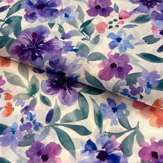 Bawełniana tkanina VOILE Passion purple digital print