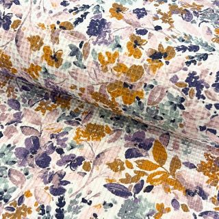 Bawełna waffle Flowie meadow digital print