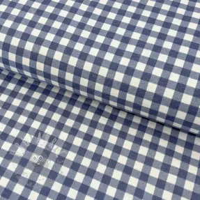 Bawełniana tkanina FLANNEL Check blue