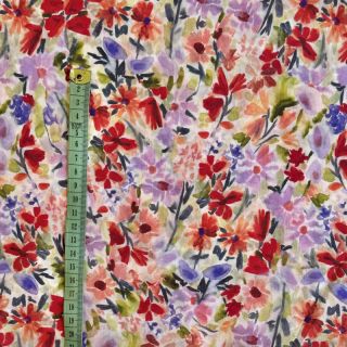 Bawełniana tkanina VOILE Purple meadow digital print