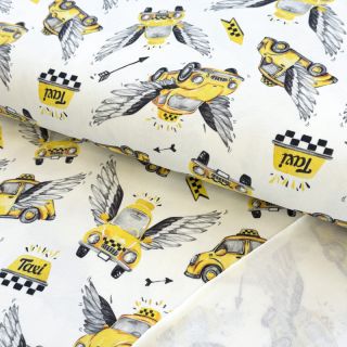 Dzianina dresowa Retro design B digital print