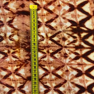 Tkanina wiskozowa z lnem Shibori TIE DYE brown digital print