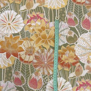 Tkanina dekoracyjna jacquard Opium allover kaki