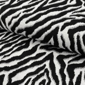 Dekoračná látka jacquard Tanzanie noir blanc