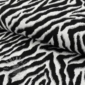 Tkanina dekoracyjna jacquard Tanzanie noir blanc