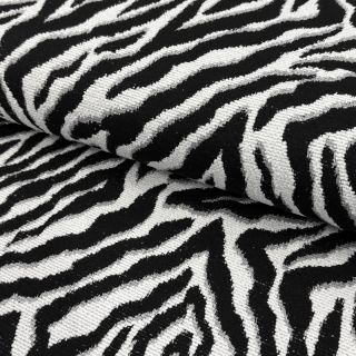 Tkanina dekoracyjna jacquard Tanzanie noir blanc