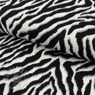 Tkanina dekoracyjna jacquard Tanzanie noir blanc
