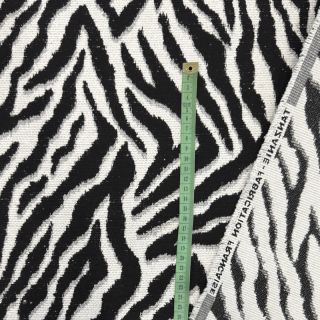 Tkanina dekoracyjna jacquard Tanzanie noir blanc
