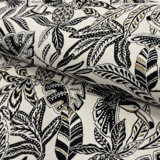 Tkanina dekoracyjna jacquard Fortuna blanc
