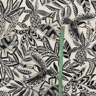 Tkanina dekoracyjna jacquard Fortuna blanc