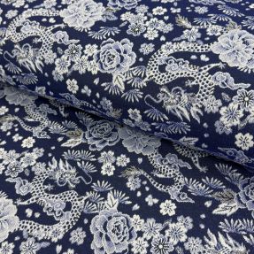 Dekoračná látka jacquard Draco indigo