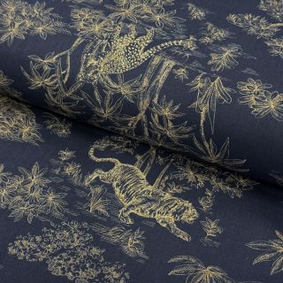 Bawełna Acajou indigo PERCALE