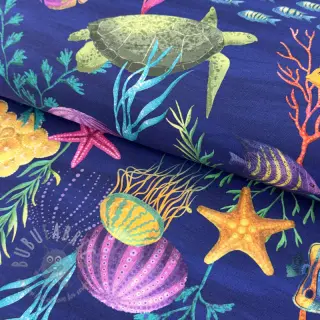 Tkanina dekoracyjna premium Underwater sea life digital print