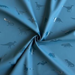 Látka na pršiplášť Dinosaurs blue