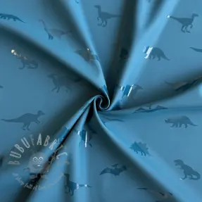 Tkanina przeciwdeszczowa Dinosaurs blue