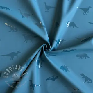 Tkanina przeciwdeszczowa Dinosaurs blue