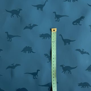 Látka na pršiplášť Dinosaurs blue