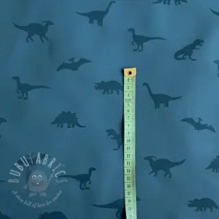Tkanina przeciwdeszczowa Dinosaurs blue