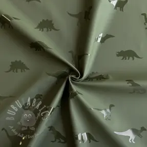 Tkanina przeciwdeszczowa Dinosaurs dark green