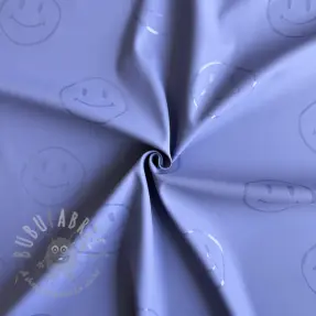 Tkanina przeciwdeszczowa Happy faces purple
