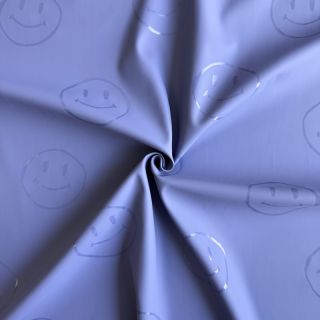 Tkanina przeciwdeszczowa Happy faces purple