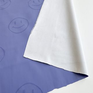 Tkanina przeciwdeszczowa Happy faces purple