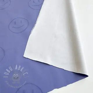 Tkanina przeciwdeszczowa Happy faces purple