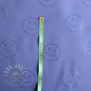 Tkanina przeciwdeszczowa Happy faces purple