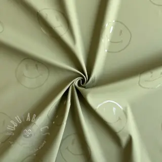Tkanina przeciwdeszczowa Happy faces army green