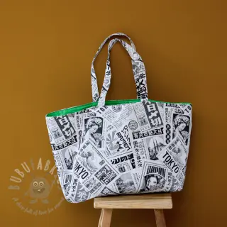 Tkanina dekoracyjna jacquard  Neo noir blanc