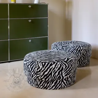 Tkanina dekoracyjna jacquard Tanzanie noir blanc