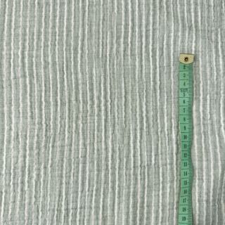 Dvojitá gázovina/mušelín YARN DYED Stripes old green