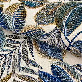Tkanina dekoracyjna jacquard Cacao allover bleu