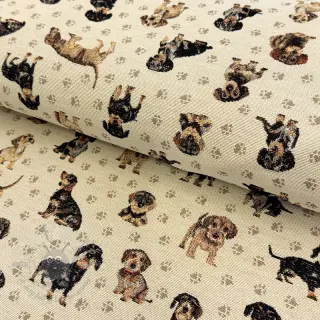 Tkanina dekoracyjna GOBELIN PREMIUM Little dachshund play